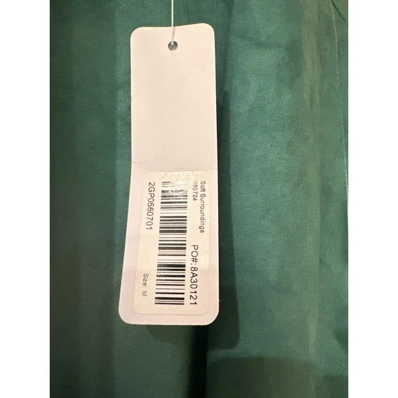 Soft Surroundings Faux Suede Paisley Open Front Waterfall Jacket Boho M NWT - Picture 5 of 10